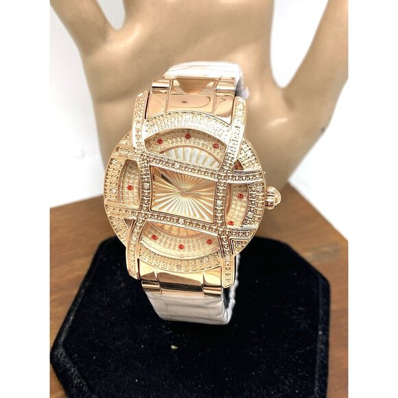 JBW Women\'s Watch JB-6214-10A Olympia Diamond Quartz Rose Gold Stainless Steel